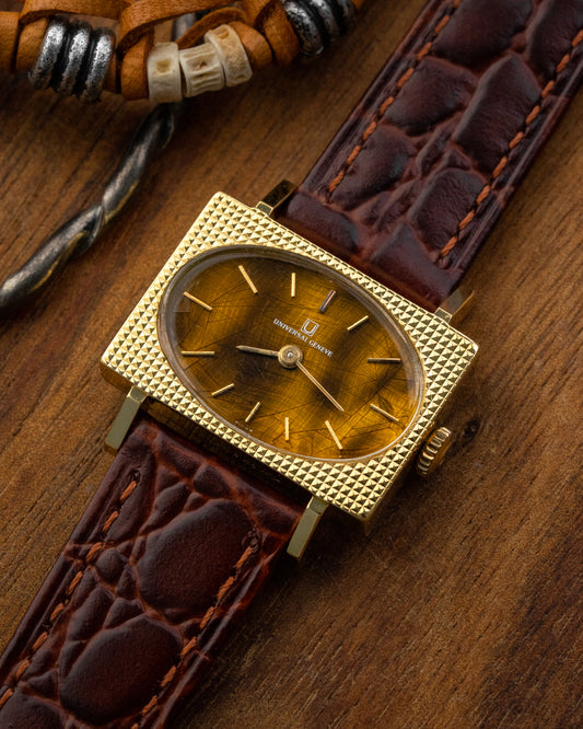 Universal Geneve "Tiger’s Eye" Guilloché Waffle Gold case Ref. 510608 (Cal. 10)