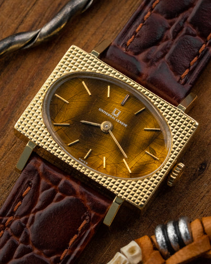 Universal Geneve "Tiger’s Eye" Guilloché Waffle Gold case Ref. 510608 (Cal. 10)
