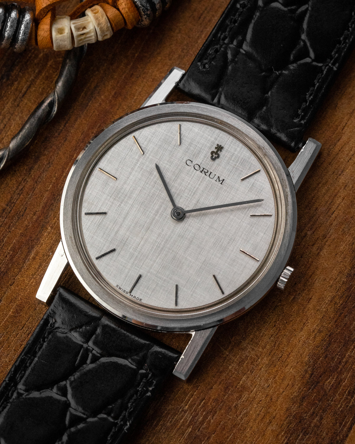 Corum "Calatrava" Ultra-Thin Linen dial Ref. 57193