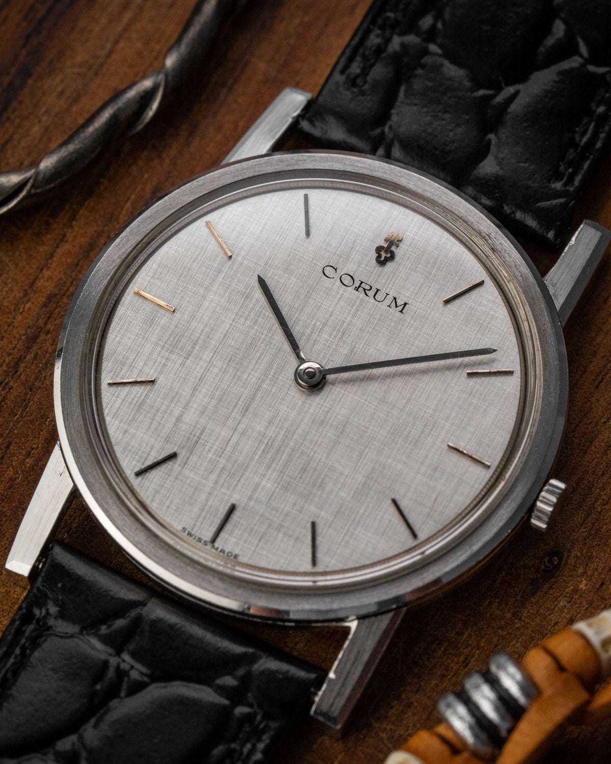 Corum "Calatrava" Ultra-Thin Linen dial Ref. 57193