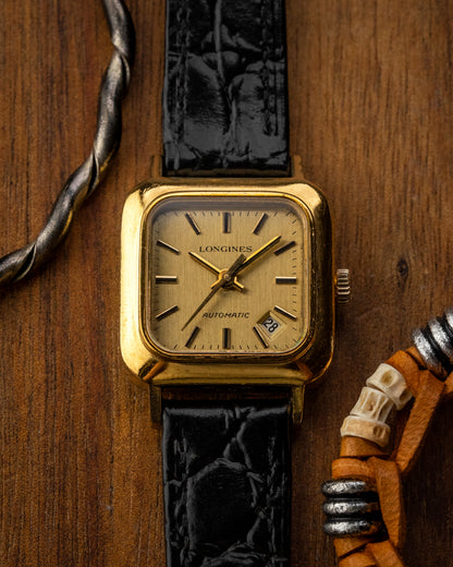 Longines Mini Square Automatic Date Gold Ref. 4042-1 (Cal. 5851)