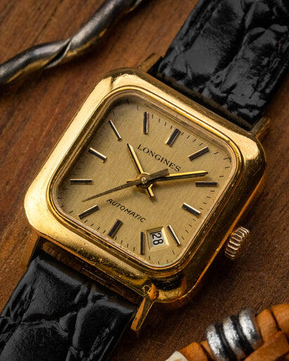 Longines Mini Square Automatic Date Gold Ref. 4042-1 (Cal. 5851)