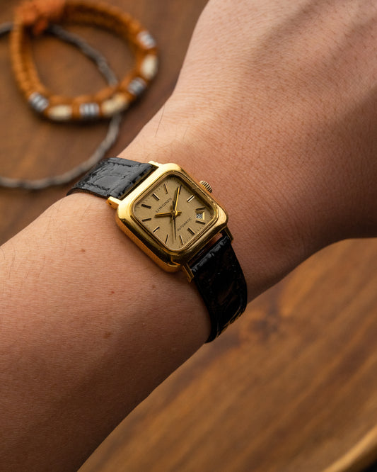 Longines Mini Square Automatic Date Gold Ref. 4042-1 (Cal. 5851)