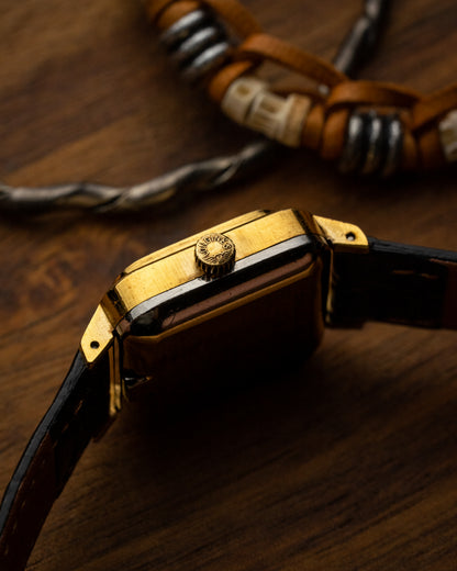 Longines Mini Square Automatic Date Gold Ref. 4042-1 (Cal. 5851)